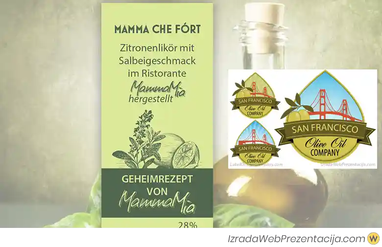 etikete za maslinovo ulje